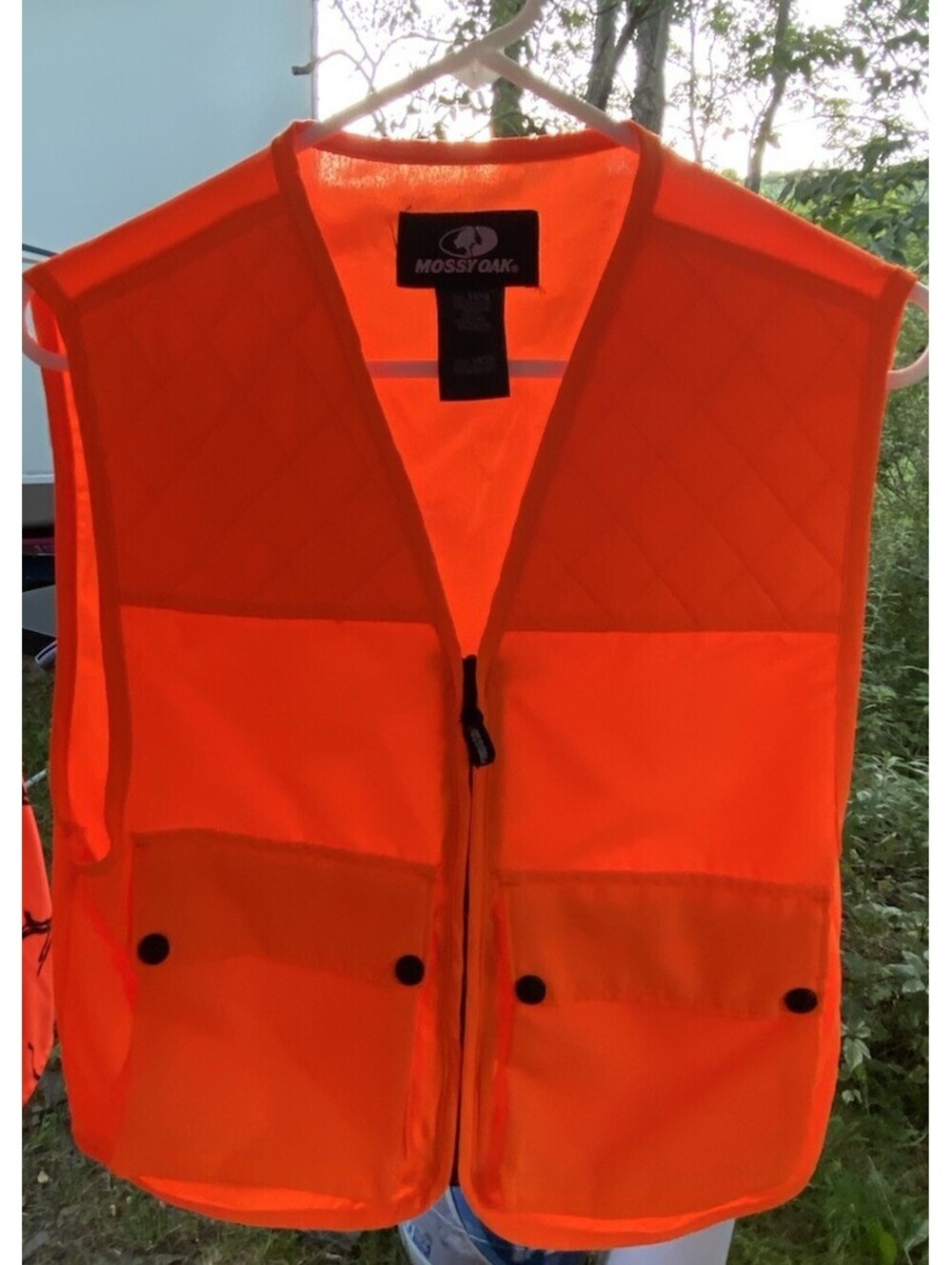 Mossy Oak Hunter Hunting Orange Hunting Vest Youth Sz 14/16 Boys Girls Unisex